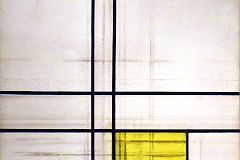 Piet Mondrian 1934 Composition With Double Lines and Yellow (unfinished) From Deutsche Bank Collection At New York Met Breuer Unfinished